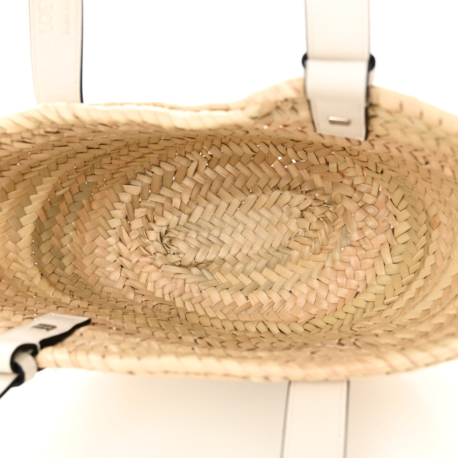 Loewe Raffia Mini Basket Tote Bag Natural White 1758601 – FASHIONPHILE