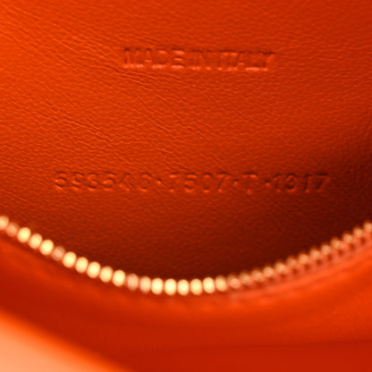 Balenciaga Shiny Calfskin Crocodile Embossed Small Hourglass Top Handle Bag Orange 7 of 10
