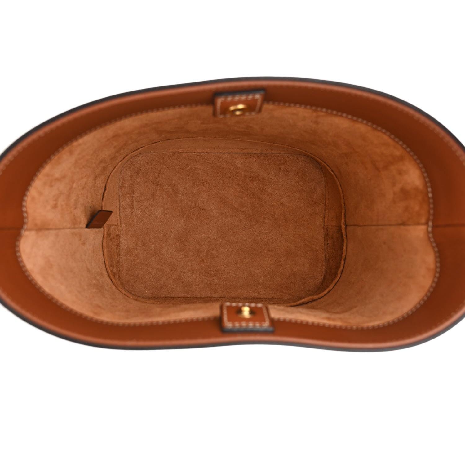 Celine Smooth Calfskin Small Cuir Triomphe Bucket Bag Tan 5 of 15