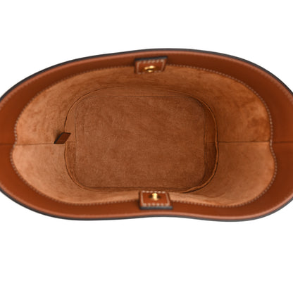 Celine Smooth Calfskin Small Cuir Triomphe Bucket Bag Tan 5 of 15