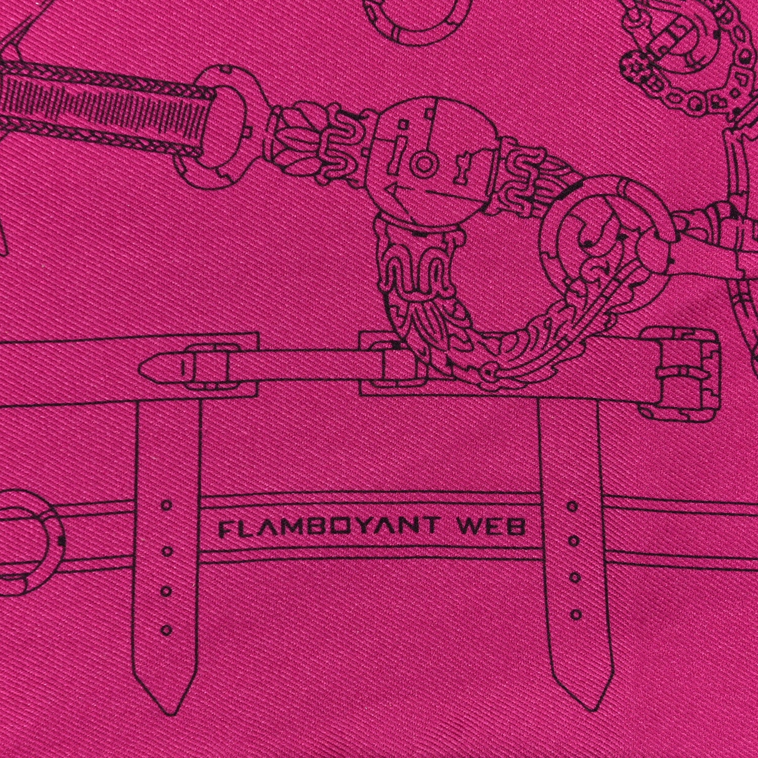 Hermes Silk Flamboyant Web Scarf 45 Rose Indien Marine 6 of 6
