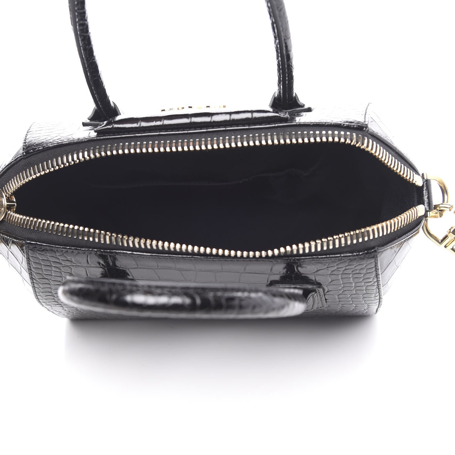 Givenchy Calfskin Crocodile Embossed Small Antigona Black 5 of 11