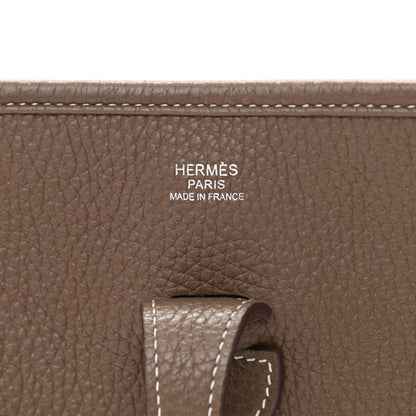 Hermes Taurillon Clemence Evelyne III PM Etoupe 7 of 11