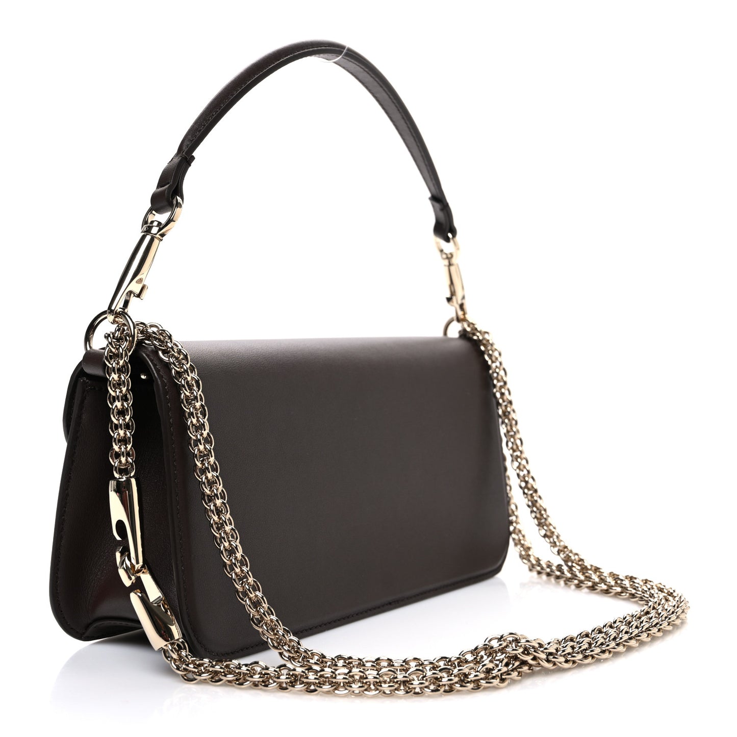 Calfskin Enamel Vlogo Loco Shoulder Bag Fondant