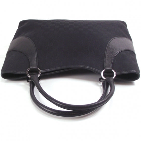Canvas Signature GG Tote Black
