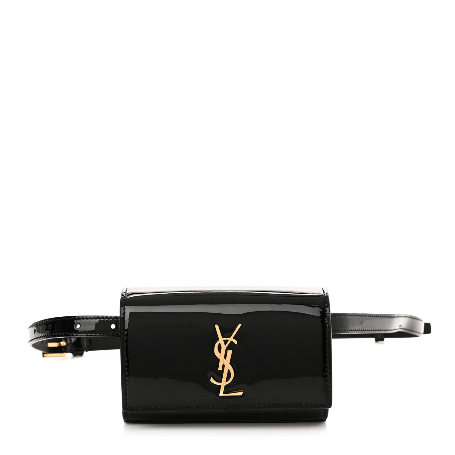 Saint Laurent Patent Monogram Kate Belt Bag Black 1 of 9