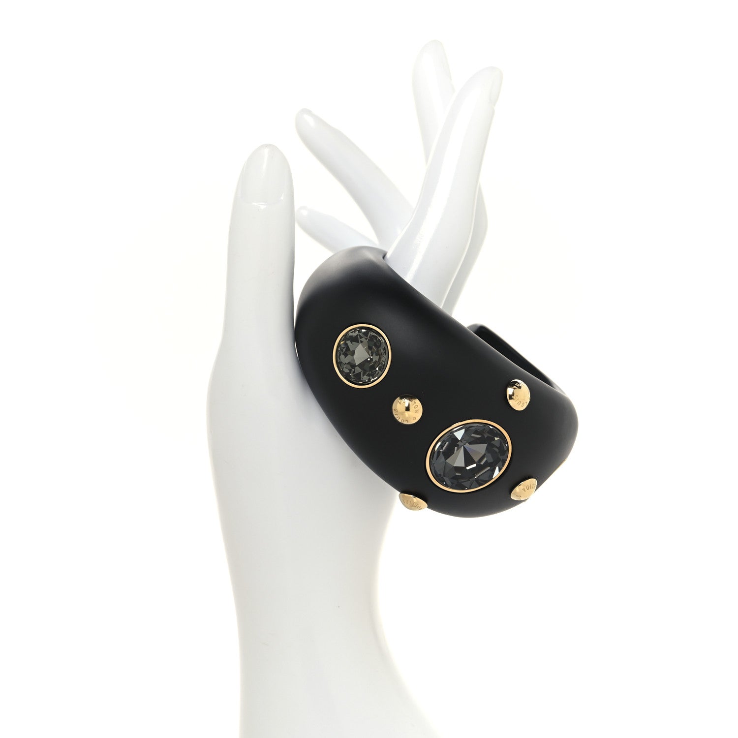 Louis Vuitton Resin Crystal Over The Rainbow Cuff Black 2 of 4