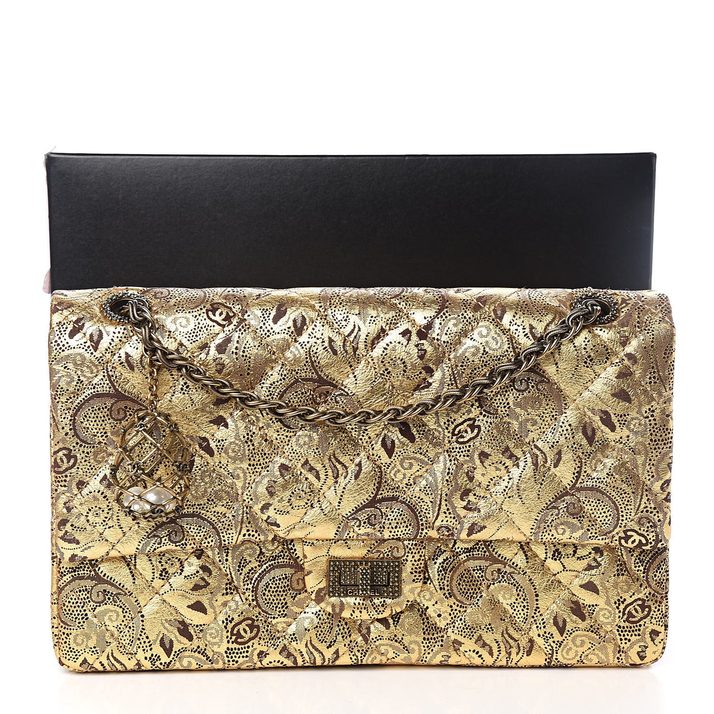 Buffalo Hand Painted Lace 2.55 Reissue 226 Flap Gold