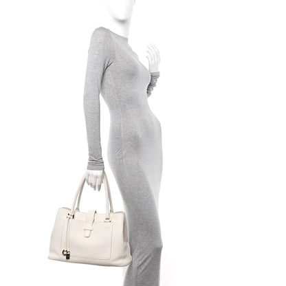 Loro Piana Grained Calfskin Bellevue Odessa White 2 of 13