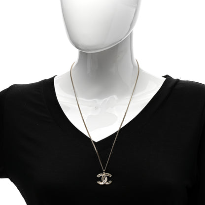 Chanel Baguette Crystal CC Necklace Light Gold 2 of 4