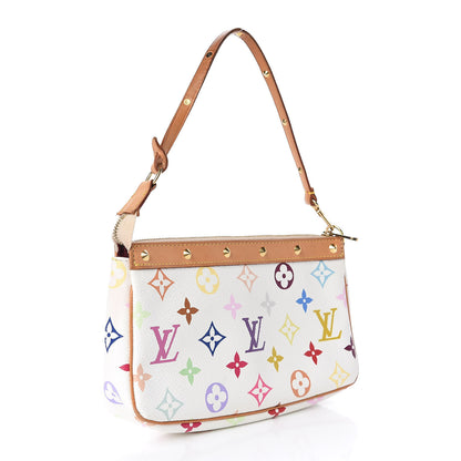 Louis Vuitton Monogram Multicolor Pochette Accessories White 3 of 11