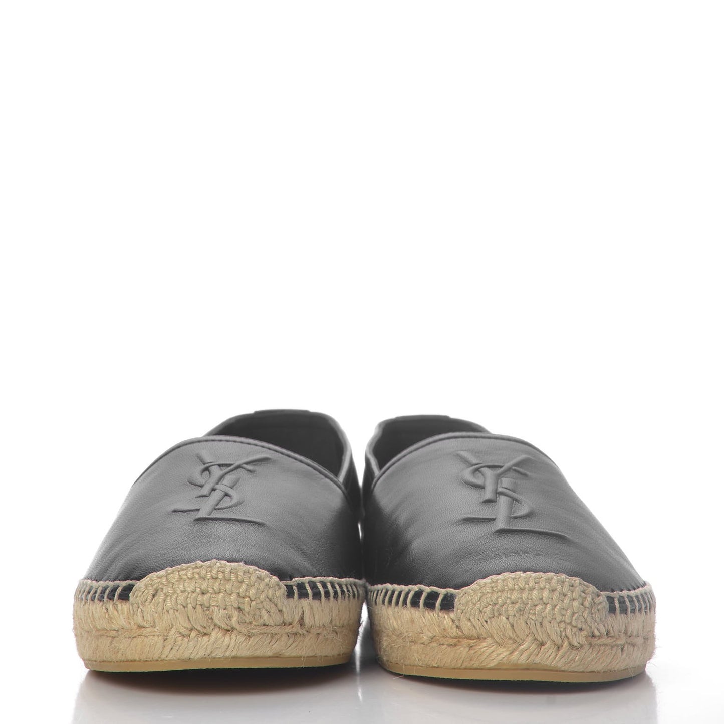 Lambskin Monogram Espadrilles 39 Black