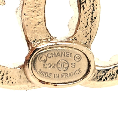 Chanel Crystal CC Starfall Earrings Gold 4 of 4
