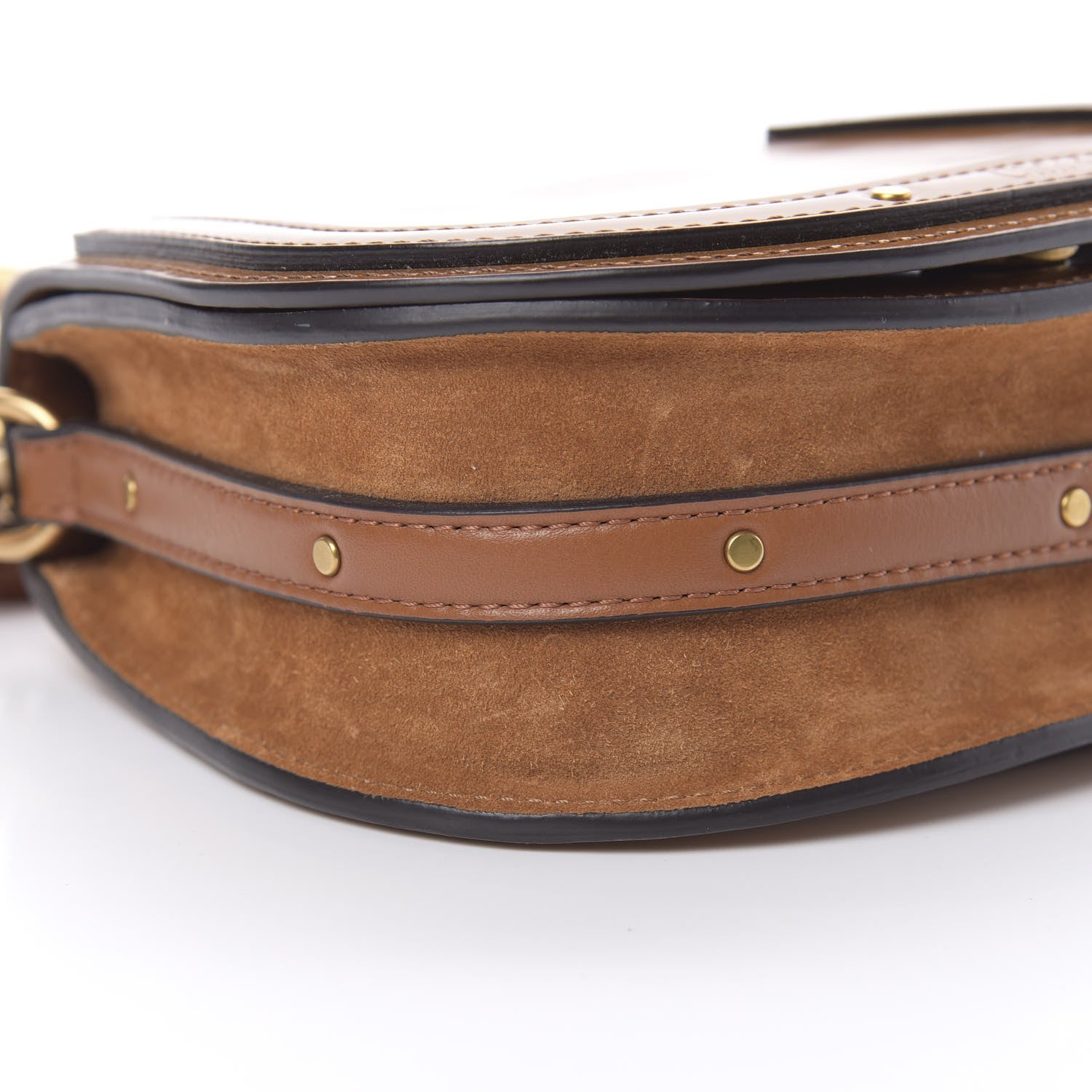 Chloe Spazzolato Sfumato Small Nile Bracelet Bag Caramel 9 of 10