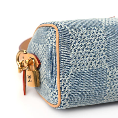 Louis Vuitton Damier Denim 3D Speedy Bandouliere 18 Bleu 8 of 9