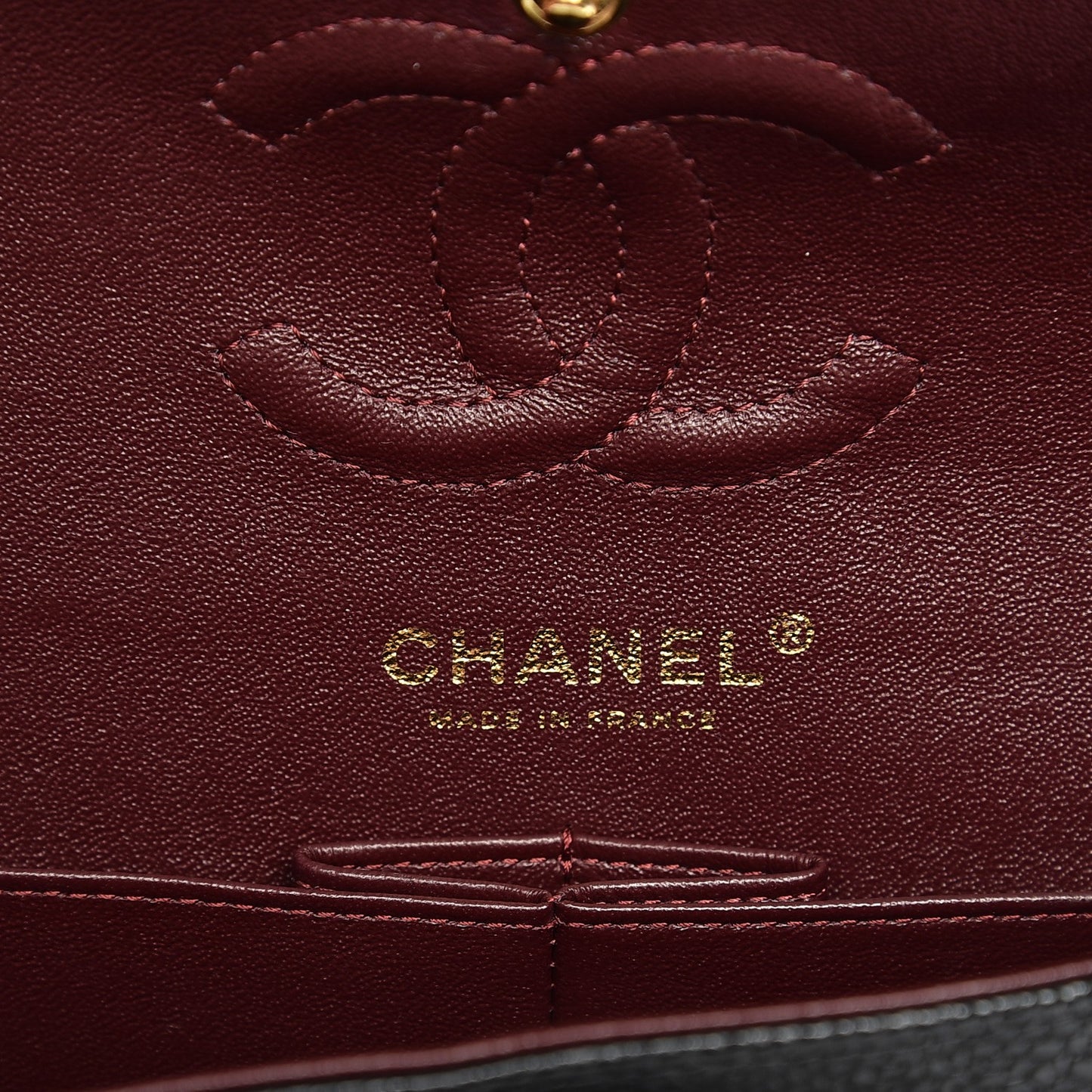 Caviar Quilted Small Double Flap Black