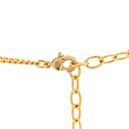 Chanel Crystal Pearl CC Africa Pendant Necklace Gold White 4 of 5