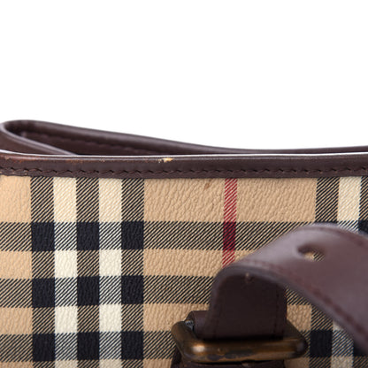 Burberry Haymarket Check Buckle Satchel Chocolate 11 of 11