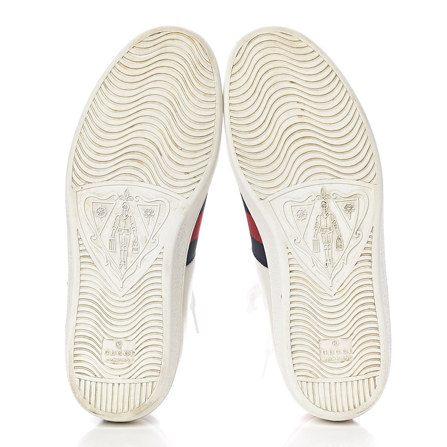 Gucci Calfskin Nappa Web LOVED Embroidered Mens Ace Sneakers 9 White Red Flame Notte 9 of 14