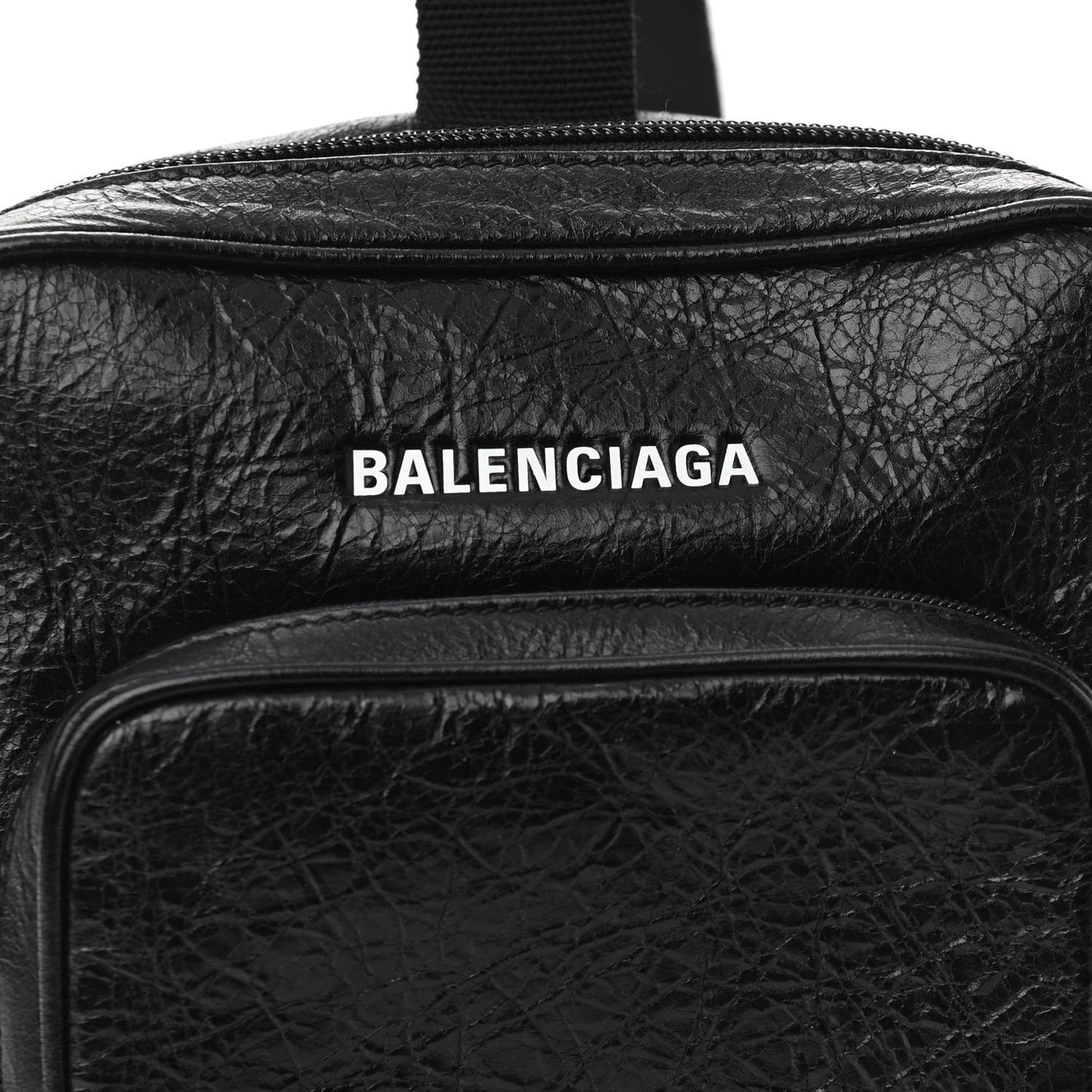 Agneau Logo Explorer Crossbody Messenger Bag Black