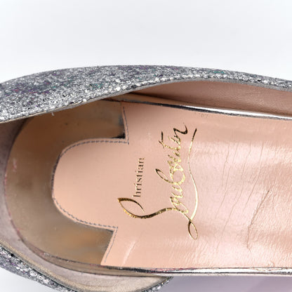 Christian Louboutin Glitter Solaria Specchio Toboggan 100 Sandals 38.5 Multi Light Gold 6 of 6