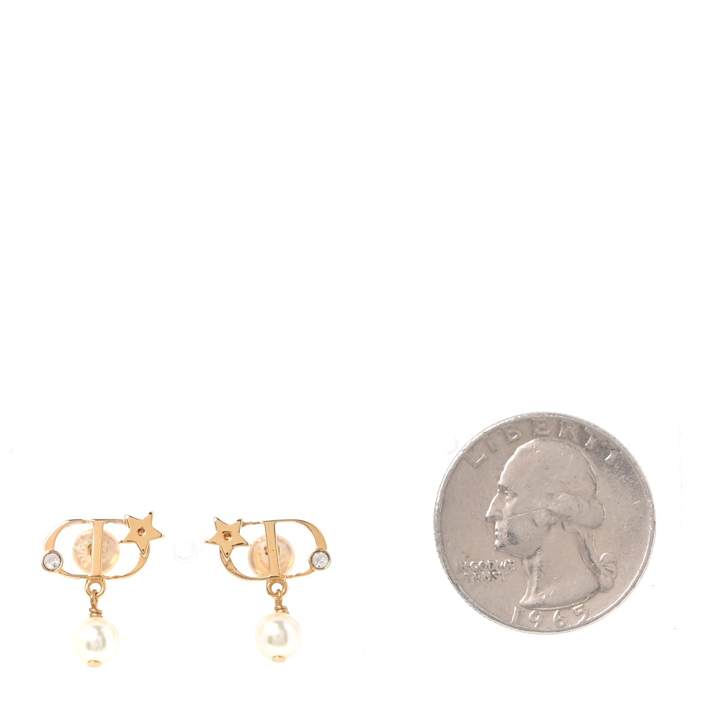 Pearl Petit CD Earrings Gold
