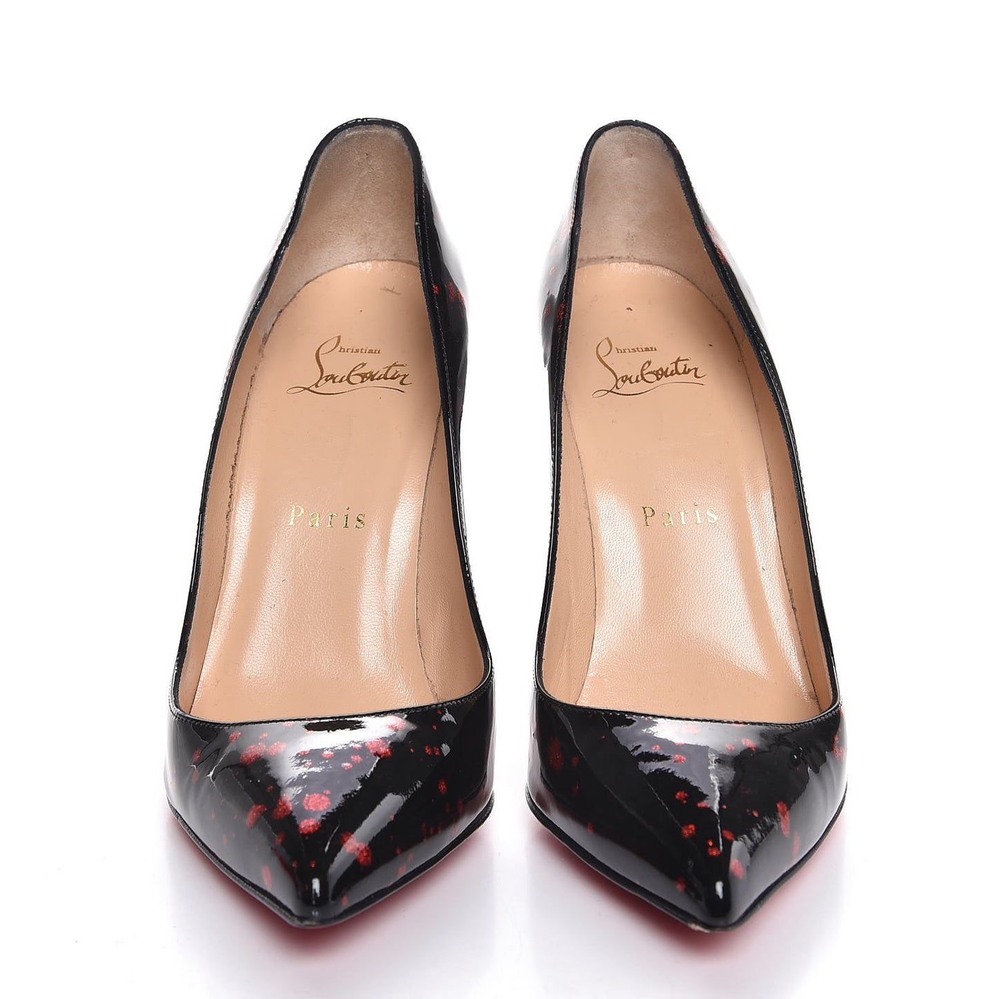 Patent Pollock Pigalle Follies 100 Pumps 36.5 Black Red