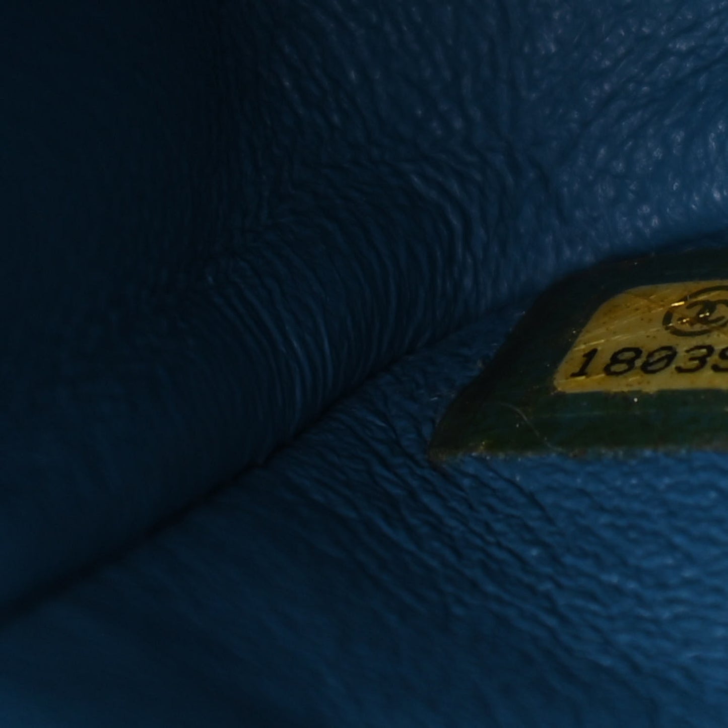 Iridescent Caviar Quilted Medium Double Flap Blue