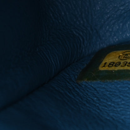 Chanel Iridescent Caviar Quilted Medium Double Flap Blue 6 of 9