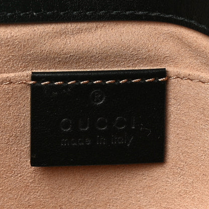 Gucci Calfskin Matelasse Mini GG Marmont Shoulder Bag Black 6 of 12