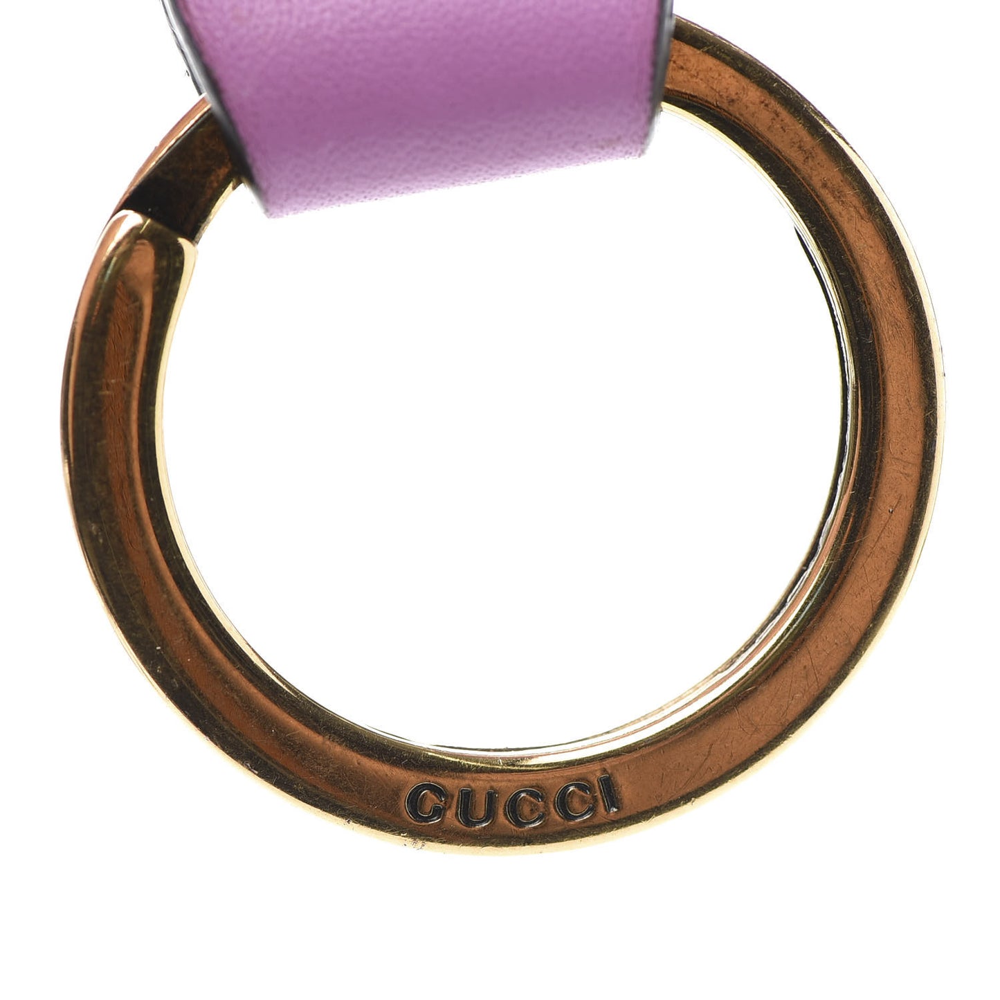 Web Nylon Pearl Heart Key Ring Candy Mousse Navy