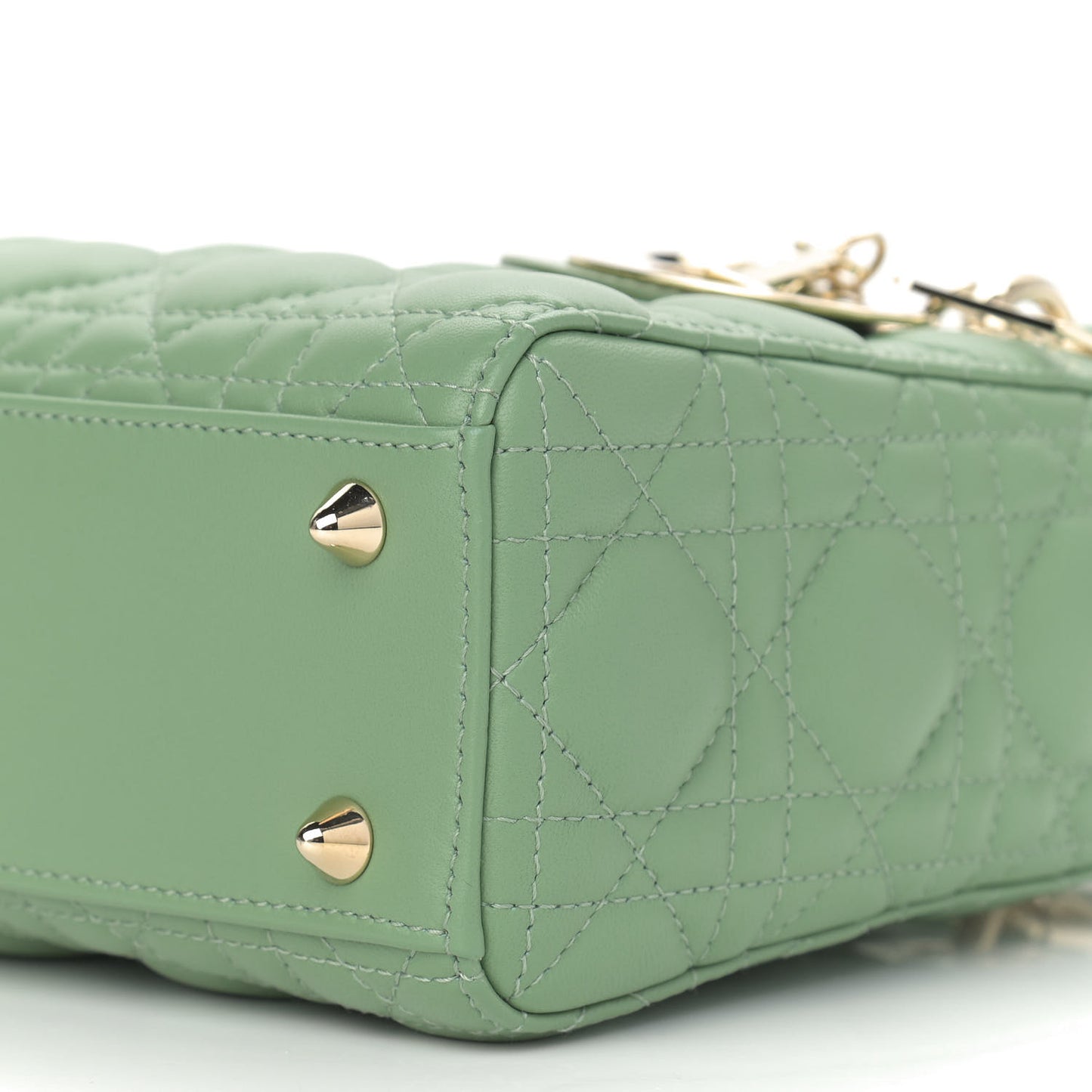 Lambskin Cannage Small My ABCDior Lady Dior Green