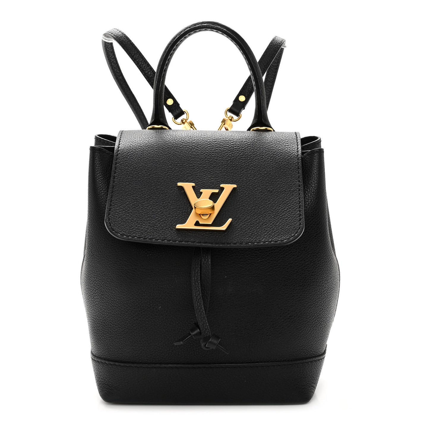Calfskin Lockme Mini Backpack Black