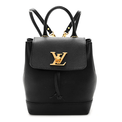 Louis Vuitton Calfskin Lockme Mini Backpack Black 1 of 12