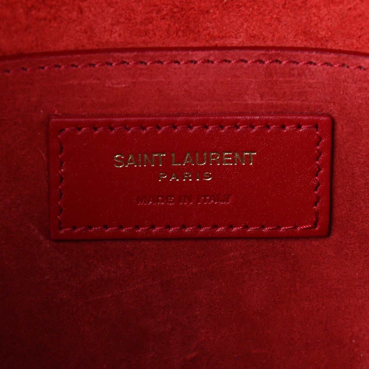 Saint Laurent Calfskin Betty Messenger Red 6 of 9