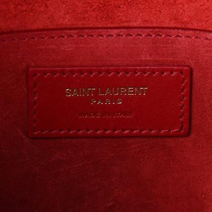 Saint Laurent Calfskin Betty Messenger Red 6 of 9