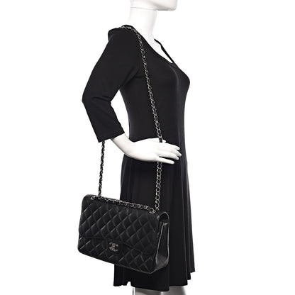 Chanel Caviar Quilted Jumbo Double Flap Black 1 of 10