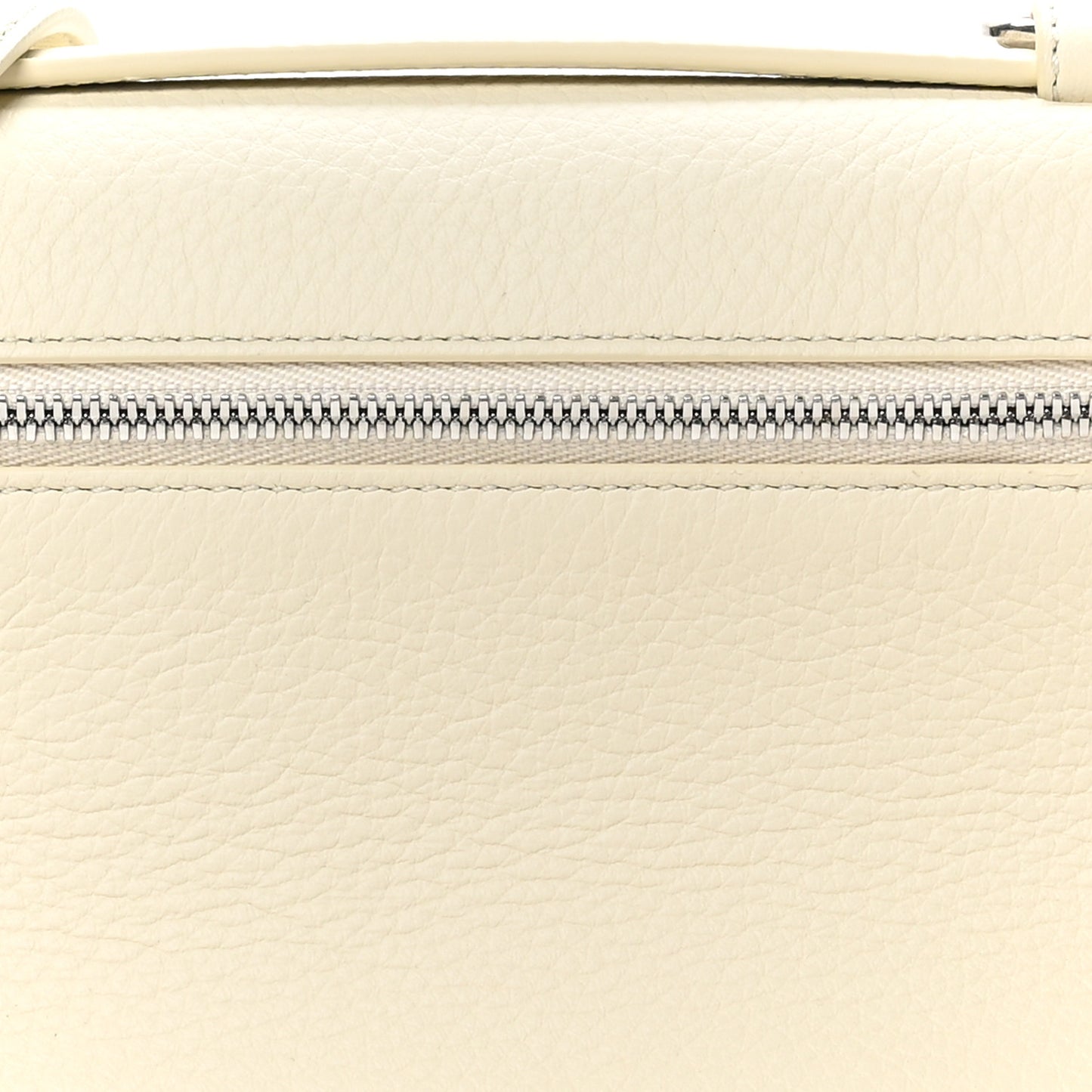 Grained Calfskin L19 Extra Pocket Pouch Whisper White