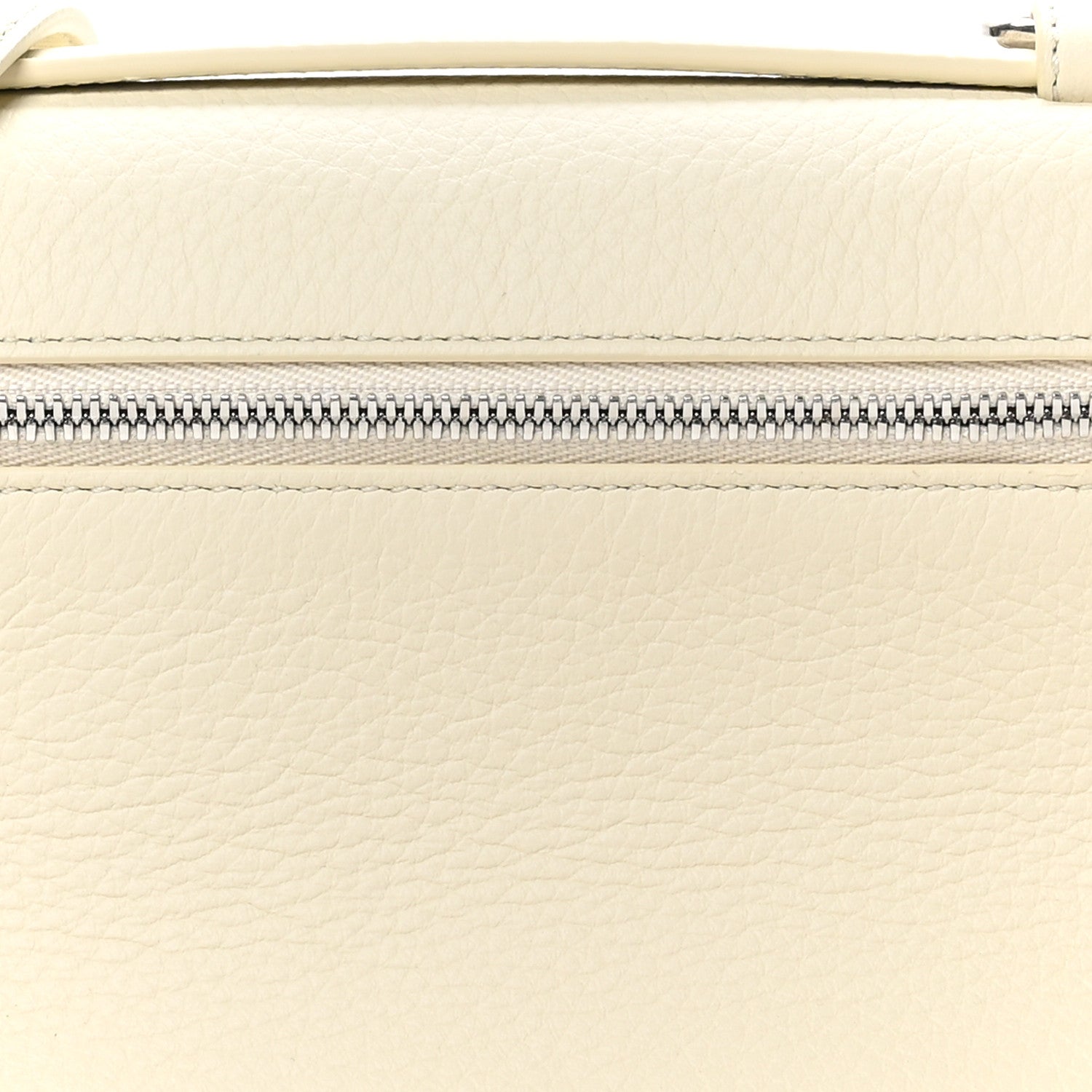 Loro Piana Grained Calfskin L19 Extra Pocket Pouch Whisper White 7 of 9