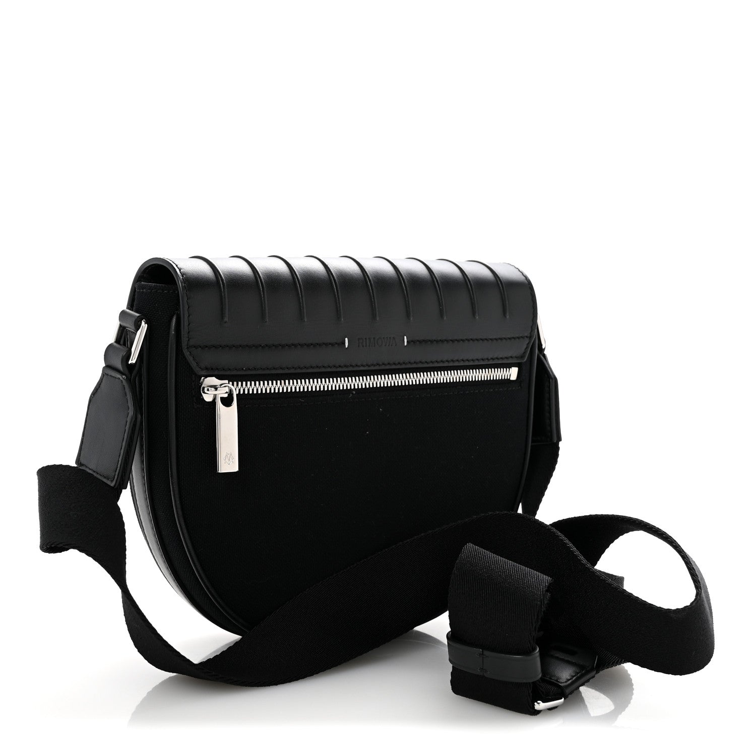 Rimowa Calfskin Canvas Never Still Crossbody Flap Bag Black