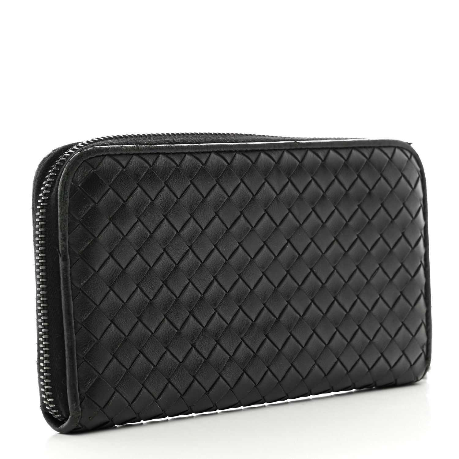 Bottega Veneta Nappa Intrecciato Zip Around Wallet Black 3 of 9