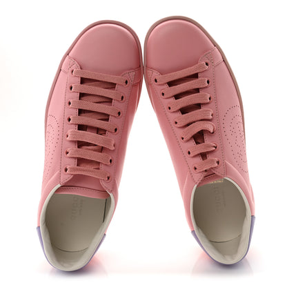 Gucci Miro Soft Calfskin Interlocking G Perforated Womens Ace Sneakers 36.5 Wild Rose Lapis 5 of 10