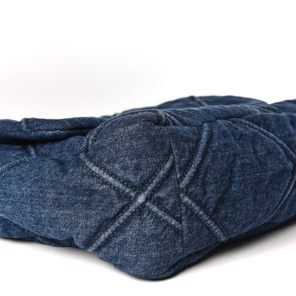 Chanel Denim Quilted Large 19 Flap Blue 5 of 12