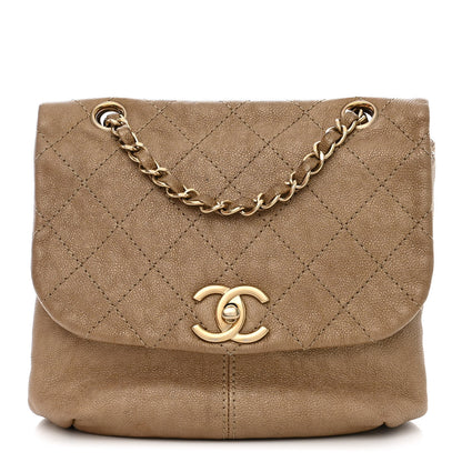 Chanel Metallic Calfskin Quilted Mini Trianon Messenger Flap Gold 1 of 13