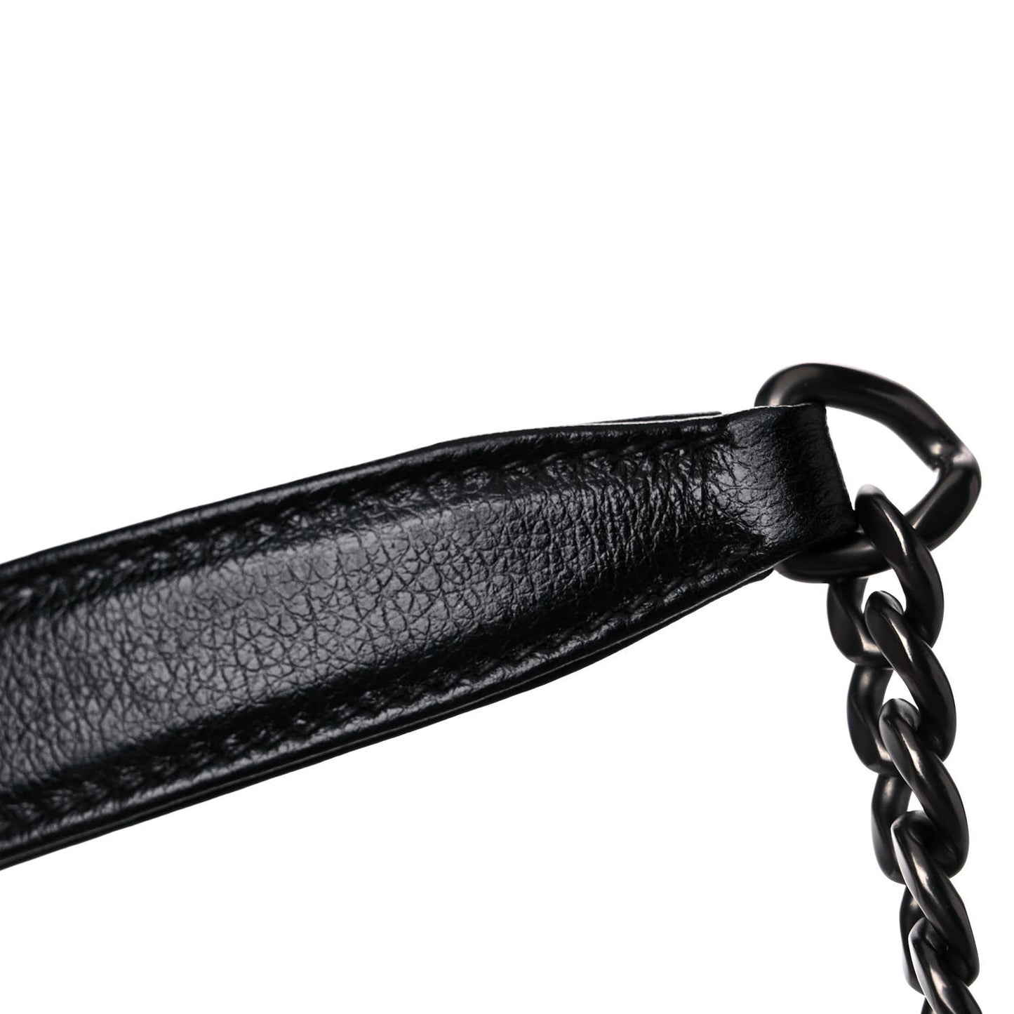 Glace Calfskin Studded Crossbody Black