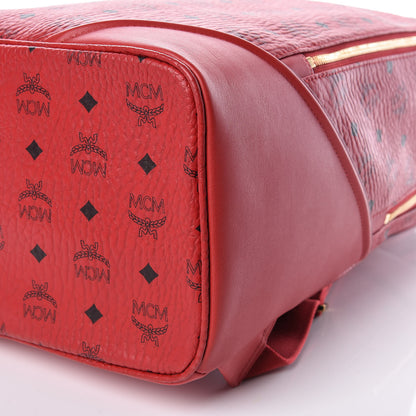 MCM Visetos Medium Duke Backpack Ruby Red 10 of 14