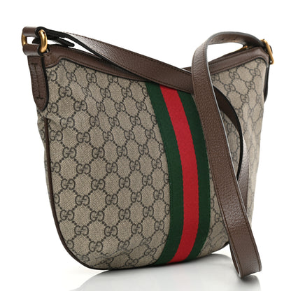 Gucci GG Supreme Monogram Web Small Ophidia Half Moon Hobo Brown 3 of 12