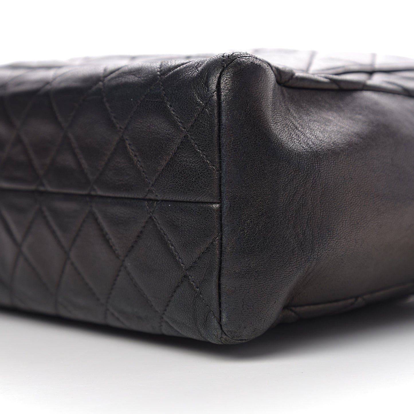 Lambskin Quilted CC Tote Black