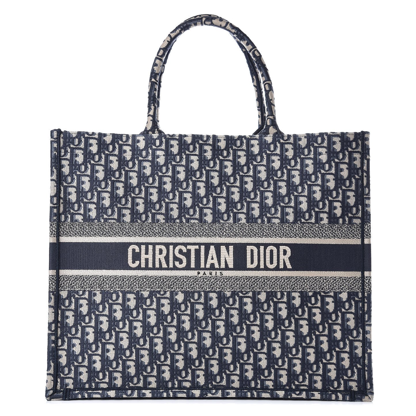 Oblique Book Tote Blue Multicolor