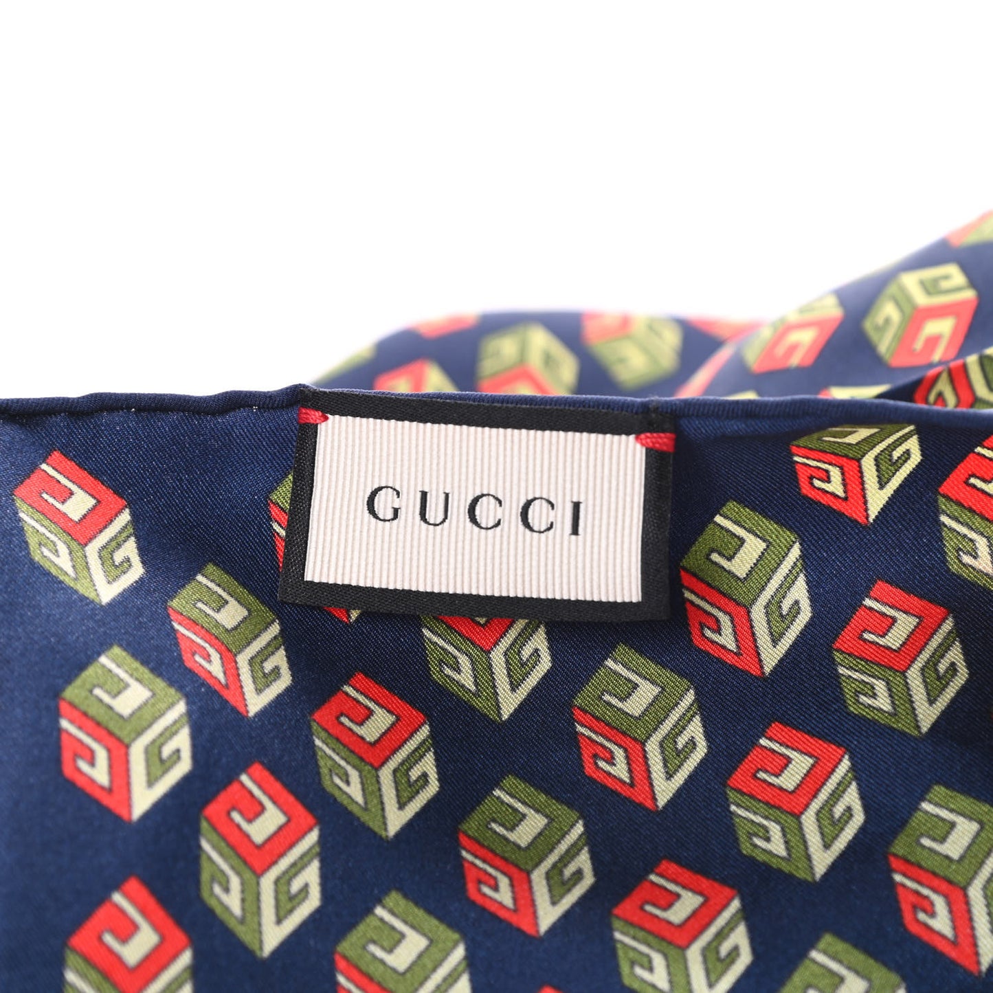 Wool Silk Jacquard GG Wallpaper Print Square Scarf Multi